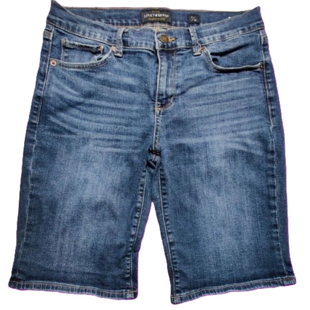 Lucky Brand Bermuda Denim Shorts Women’s Size 6 / 28 Medium Wash Stretch